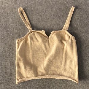 Cropped tan tank small